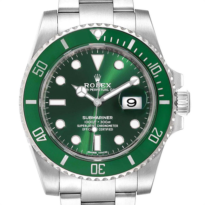 Rolex Submariner Hulk Green Dial Bezel Steel Steel Mens Watch 116610LV SwissWatchExpo