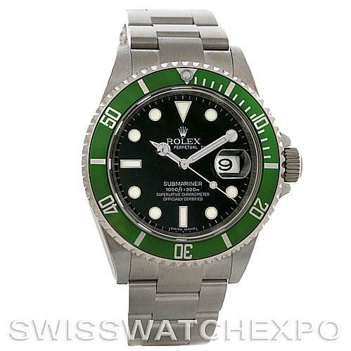 Rolex 16610LV Submariner 50th Anniversary SS Green Bezel UNWORN