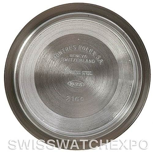 The image shows the interior case back of a Rolex Submariner 16613 Men's Yellow Gold Blue Dial 16613 Men's Yellow Gold Blue Dial watch, highlighting the engravings and manufacturing details.