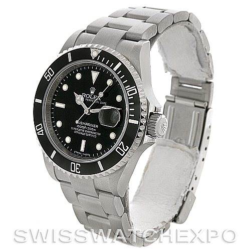 This image shows the front and side view of a Rolex Submariner watch, not a Ballon Bleu model by Cartier.