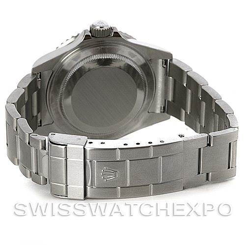 This image shows the back and bracelet of a Cartier Ballon Bleu 16610 Women's Stainless Steel Black Dial 16610 Women's Stainless Steel Black Dial watch at an angle emphasizing the case back and clasp.