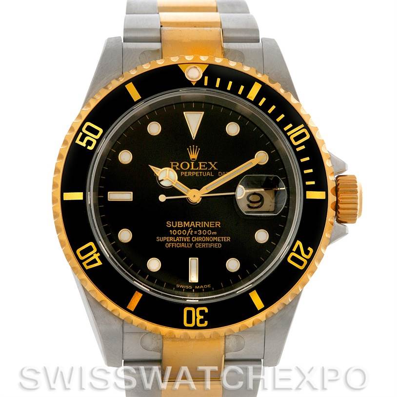 Rolex Submariner Steel and Yellow Gold 16613T SwissWatchExpo