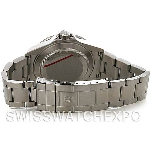 This image shows the back case and bracelet of a Rolex Submariner 16610 Men's Stainless Steel Black Dial 16610 Men's Stainless Steel Black Dial watch from a rear angle.