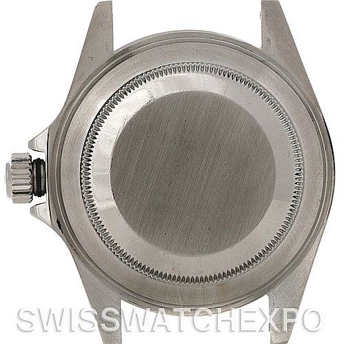 The image shows the case back and lugs of a Rolex Submariner 14060M Men's Stainless Steel Black Dial 14060M Men's Stainless Steel Black Dial watch from a top-down angle.