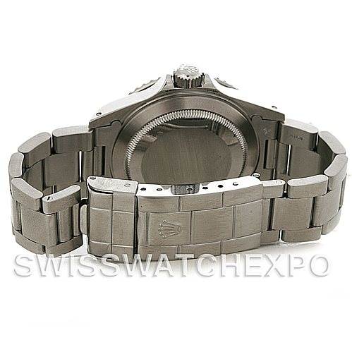 The image shows the back case and bracelet of a Rolex Submariner 14060M Men's Stainless Steel Black Dial 14060M Men's Stainless Steel Black Dial watch, viewed from the rear.