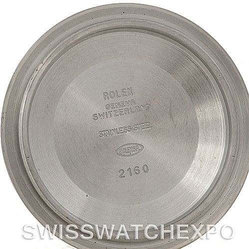 The image shows the inside of the case back of a Rolex Submariner 16610 Men's Stainless Steel Black Dial 16610 Men's Stainless Steel Black Dial watch, indicating markings and material specifications.