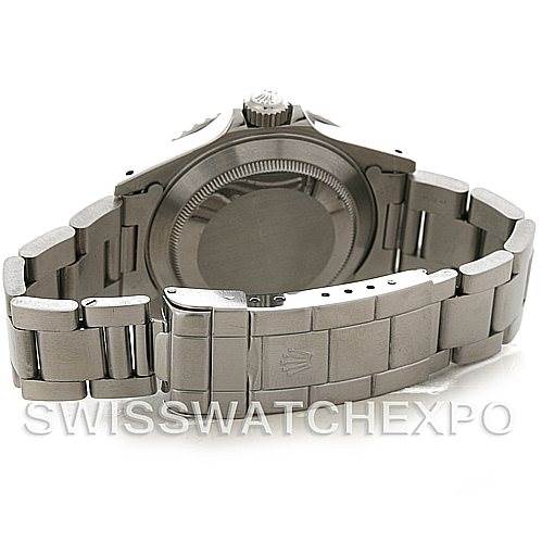 The image shows the back case, bracelet, and clasp of the Rolex Submariner 14060M Men's Stainless Steel Black Dial 14060M Men's Stainless Steel Black Dial watch photographed from a rear angle.