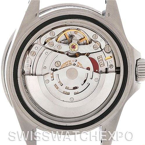 This image shows the internal mechanism of the Rolex Submariner 16610 Men's Stainless Steel Black Dial 16610 Men's Stainless Steel Black Dial watch from the back.