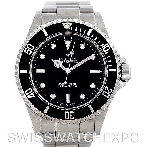 This image shows the face and bracelet of a Rolex Submariner watch, not a Tank Solo model by Cartier.