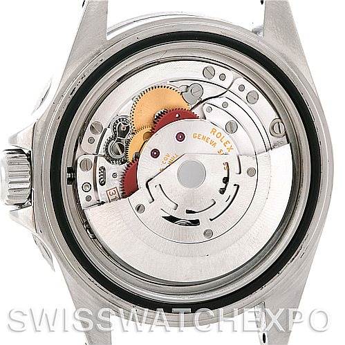 This image shows the internal mechanism of a Rolex Submariner 14060 Men's Stainless Steel Black Dial 14060 Men's Stainless Steel Black Dial watch, viewed from the back case.