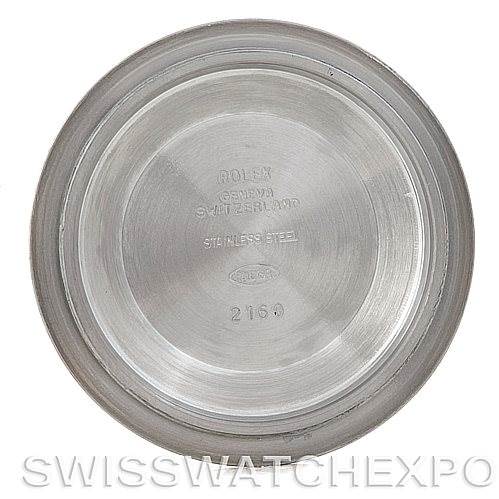 This is the inside view of the stainless steel case back for a Rolex Submariner 14060 Men
s Stainless Steel Black Dial 14060 Men
s Stainless Steel Black Dial watch.