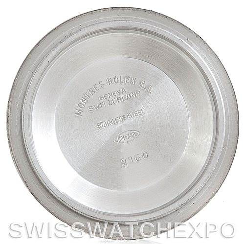 The image shows the inside of the case back of a Rolex Submariner 16610 Men
s Stainless Steel Black Dial 16610 Men
s Stainless Steel Black Dial watch, revealing inscriptions and model details.