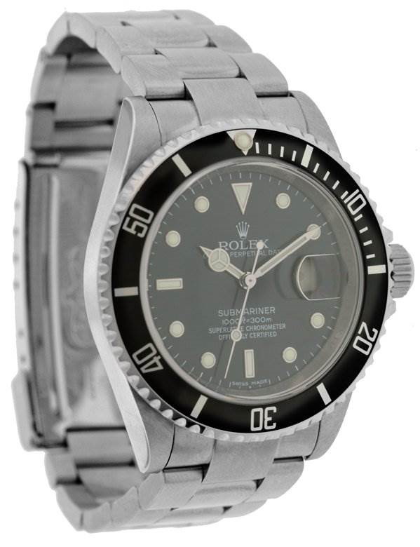 Rolex Mens Ss Submariner Watch 16610 "m" Serial SwissWatchExpo