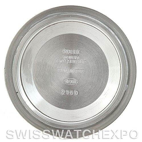 This image shows the inner side of the stainless steel case back for a Rolex Submariner 16610 Men
s Stainless Steel Black Dial 16610 Men
s Stainless Steel Black Dial watch.