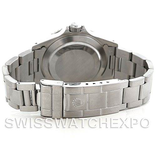 This image shows the back case and bracelet of the Rolex Submariner 14060 Men
s Stainless Steel Black Dial 14060 Men
s Stainless Steel Black Dial watch from a rear angle.