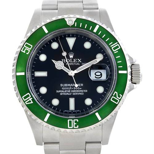 Photo of Rolex Green Submariner Steel Watch 16610LV