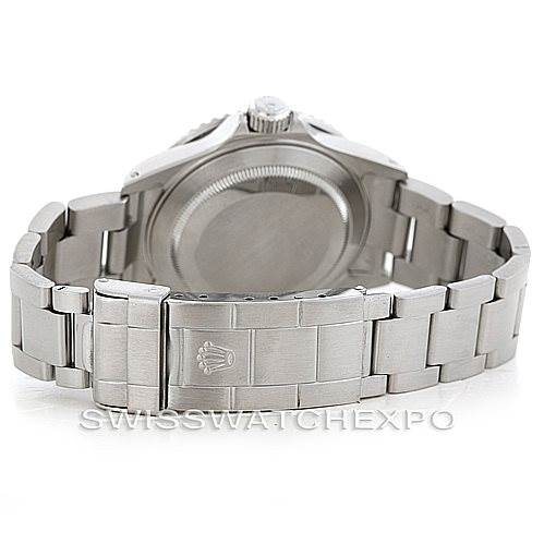 The image shows the back and bracelet of a Rolex Submariner 16610 Men
s Stainless Steel Black Dial 16610 Men
s Stainless Steel Black Dial watch, focusing on the clasp and case back.