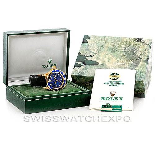 Rolex Submariner 18K Yellow Gold Watch 16808 | SwissWatchExpo