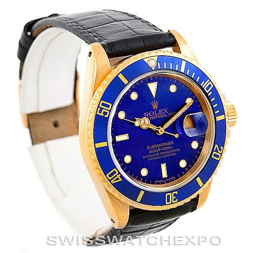 Rolex Submariner 18K Yellow Gold Watch 16808 | SwissWatchExpo