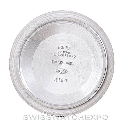 This is a view of the case back interior of a Rolex Submariner 16610 Men's Stainless Steel Black Dial 16610 Men's Stainless Steel Black Dial watch.