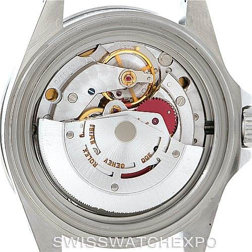 This image shows the internal movement mechanism of a Rolex Submariner 14060 Men
s Stainless Steel Black Dial 14060 Men
s Stainless Steel Black Dial watch, viewed from the back case.