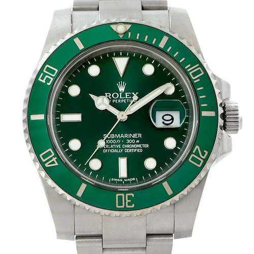 Photo of Rolex Submariner Green Dial Ceramic Bezel Steel Watch 116610LV