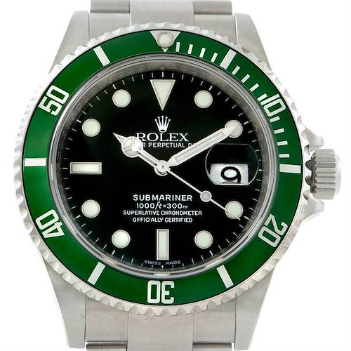 Photo of Rolex 50th Anniversary Green Submariner Steel Watch 16610V