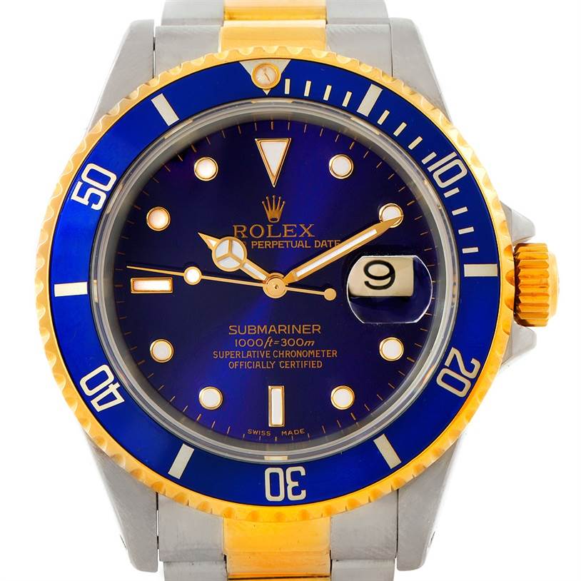 Rolex Submariner Steel Yellow Gold Blue Dial Watch 16613 | SwissWatchExpo