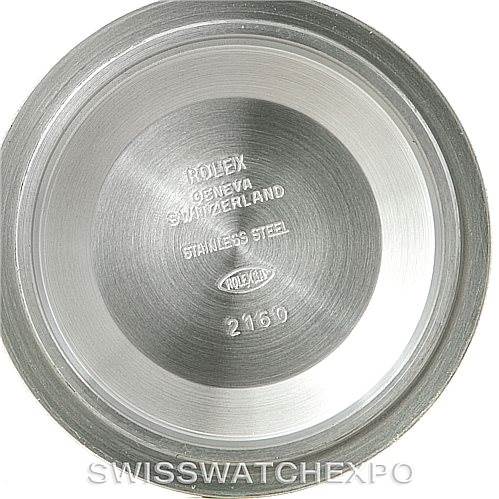 The image shows the inside case back of a Rolex Submariner 16613 Men's Steel and Gold (two tone) Black Dial 16613 Men's Steel and Gold (two tone) Black Dial, displaying text that includes brand and model details.