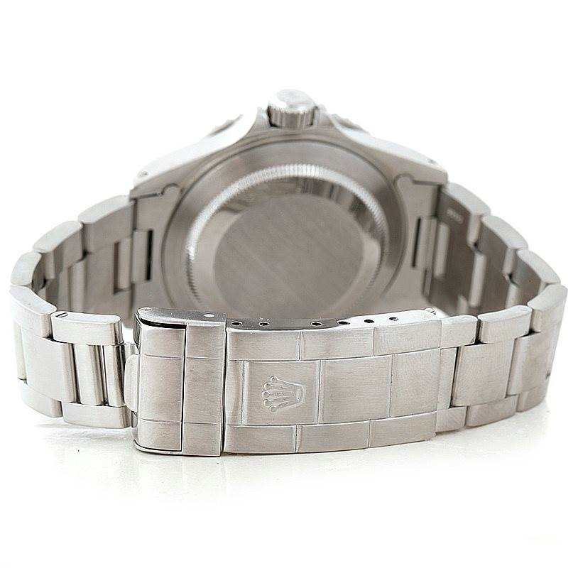 The image shows the back case and bracelet of a Rolex Submariner 14060 Men
s Stainless Steel Black Dial 14060 Men
s Stainless Steel Black Dial watch from a rear angle.