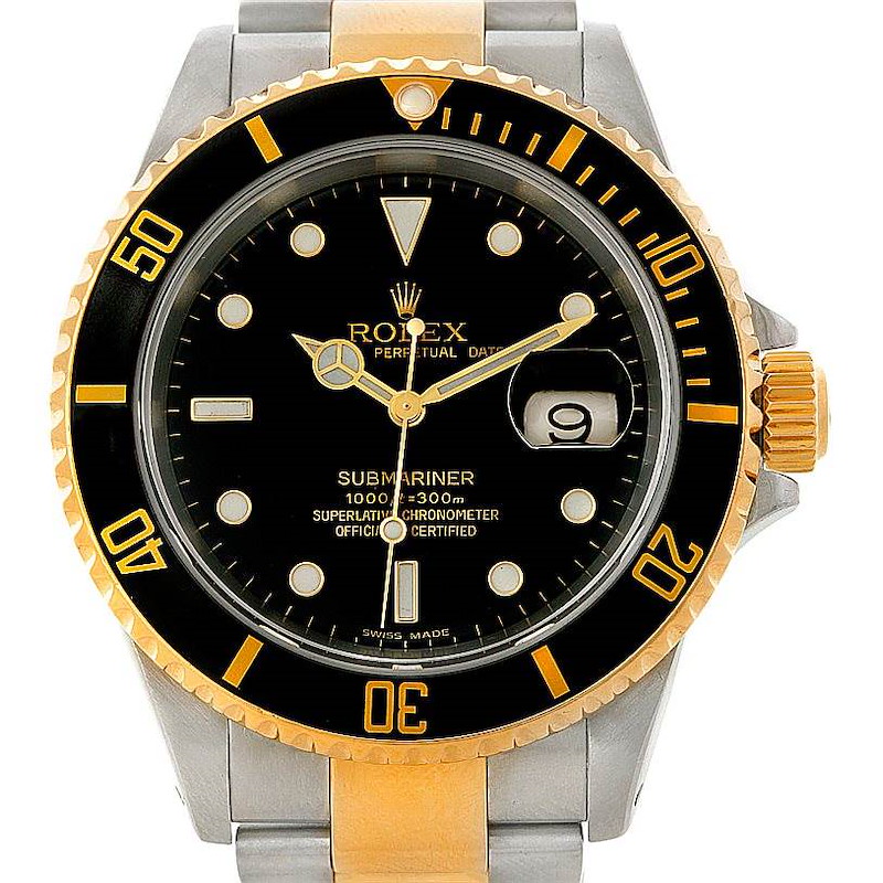 Rolex Submariner Steel and Yellow Gold Watch 16613 SwissWatchExpo