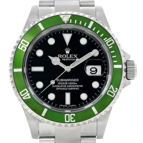 Photo of Rolex Submariner Green 50th Anniversary Edition Steel Watch 16610