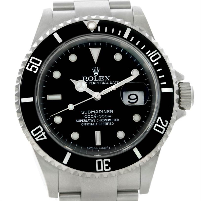 Rolex Submariner Mens Stainless Steel Date Watch 16610 | SwissWatchExpo
