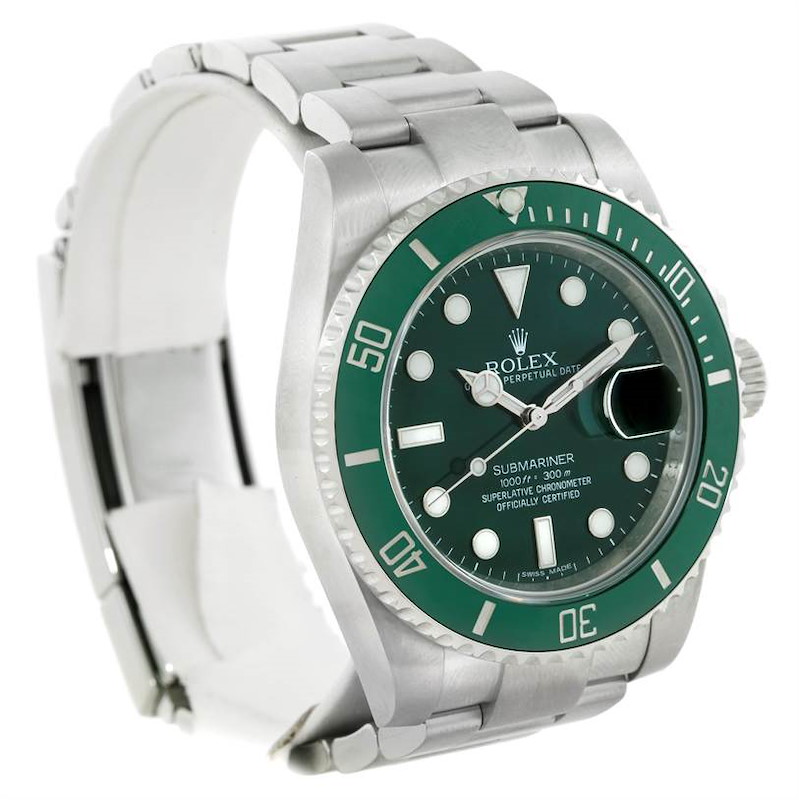 Rolex Submariner Green Dial Ceramic Bezel Steel Watch 116610LV SwissWatchExpo