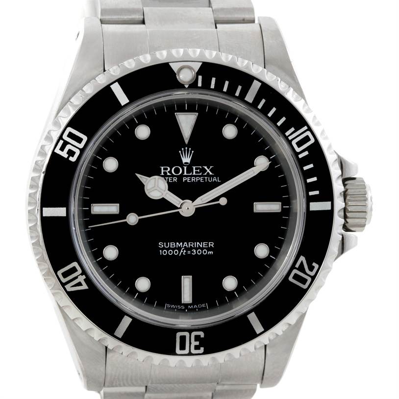 rolex submariner stainless steel black face