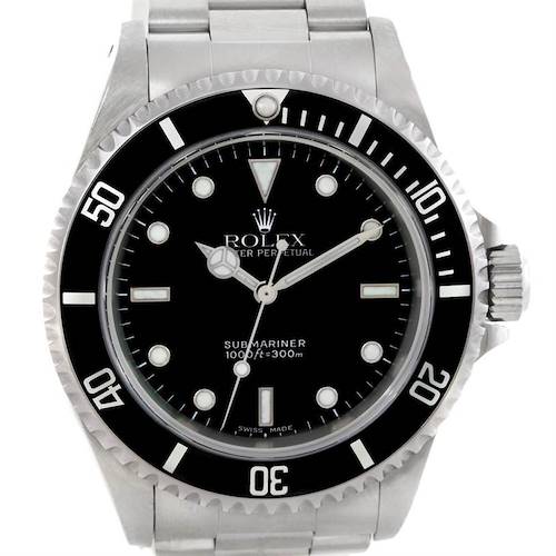 Photo of Rolex Submariner Stainless Steel Black Dial NonDate Mens Watch 14060