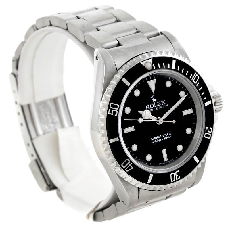 Rolex Submariner NonDate Stainless Steel Black Dial Mens Watch 14060M SwissWatchExpo