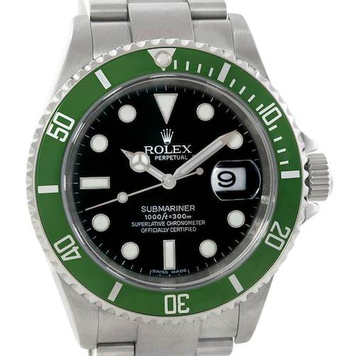 Photo of Rolex Submariner Green 50th Anniversary Edition Steel Watch 16610LV