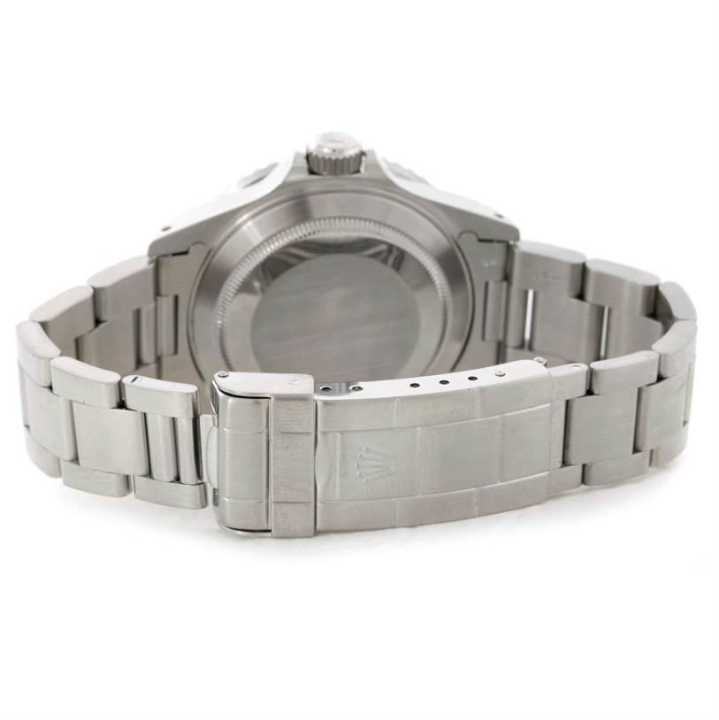 This image shows the back case and bracelet of a Rolex Submariner 16610 Men
s Stainless Steel Black Dial 16610 Men
s Stainless Steel Black Dial watch from a rear angle.