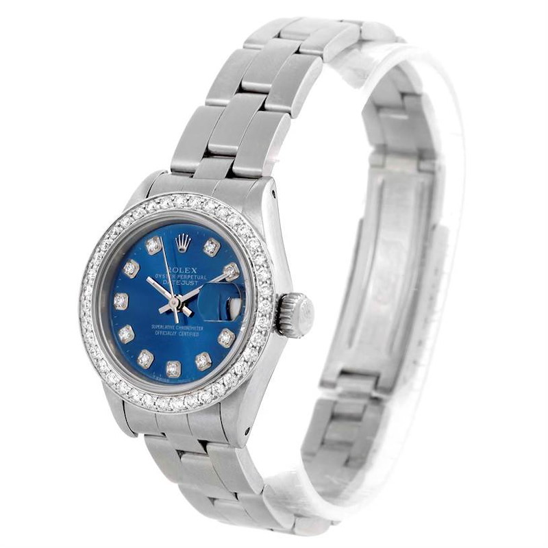 Rolex Datejust Ladies Diamond Steel 18k White Gold Watch 69160 SwissWatchExpo
