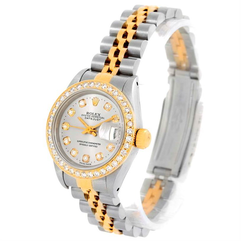 Rolex Datejust Ladies Steel 18k Yellow Gold Diamond Watch 69173 SwissWatchExpo