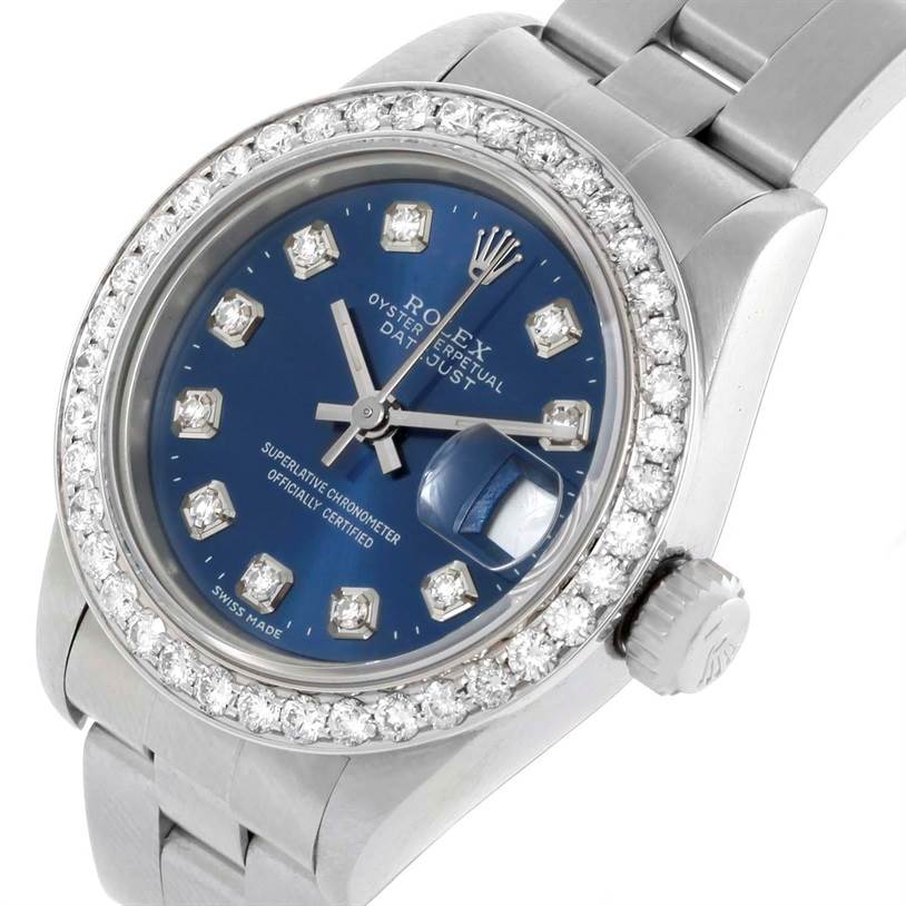 rolex datejust women's blue dial