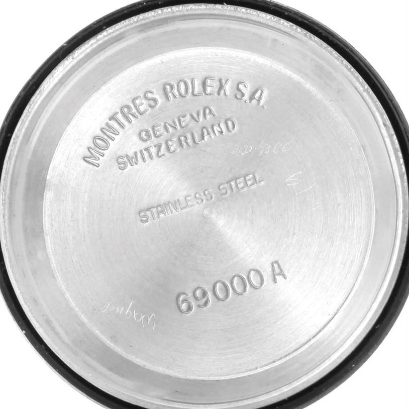 This image shows the inside case back of a Rolex Datejust 69173 Women's Stainless Steel White Dial 69173 Women's Stainless Steel White Dial watch.