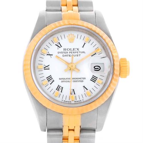Photo of Rolex Datejust Womens Steel 18k Yellow Gold Watch 69173