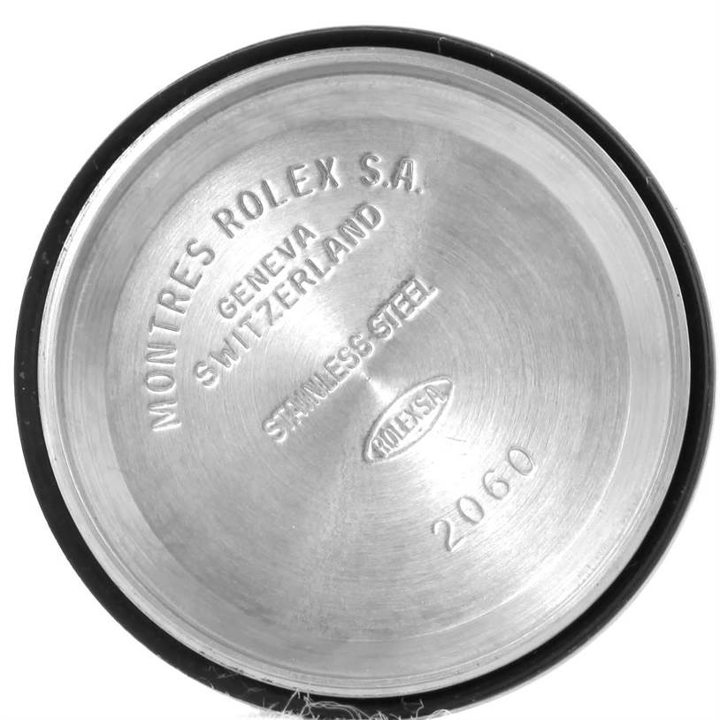 The image shows the inside case back of a Rolex Datejust 79174 Women
s Stainless Steel Silver Dial 79174 Women
s Stainless Steel Silver Dial watch, engraved with branding and material details.