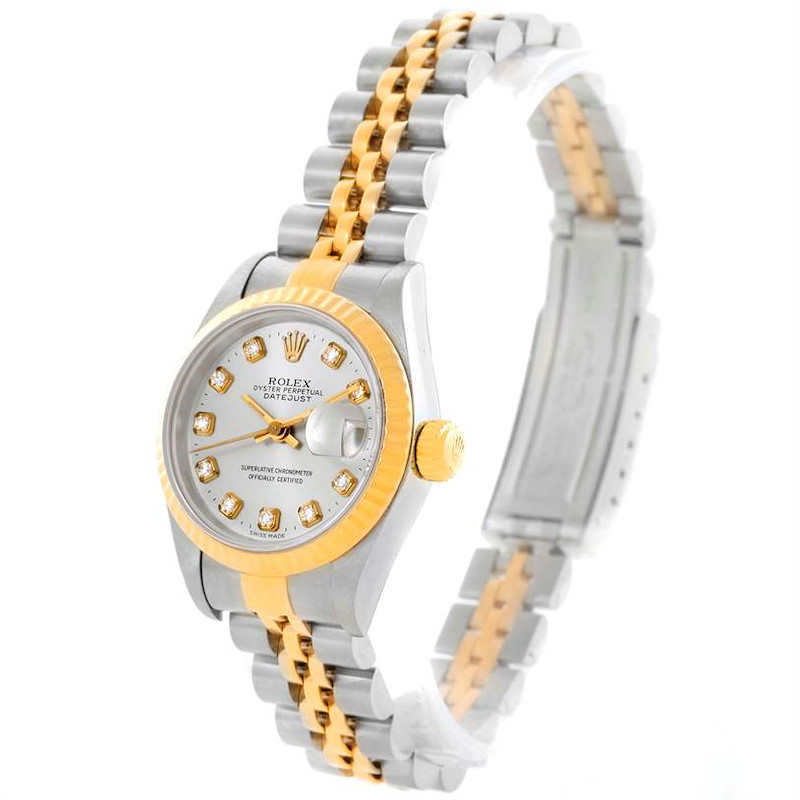 Rolex Datejust Steel 18k Yellow Gold Diamond Watch 69173 SwissWatchExpo