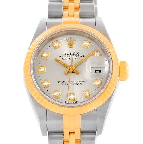 Photo of Rolex Datejust Steel 18k Yellow Gold Diamond Watch 69173