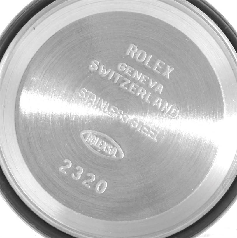 This image shows the back cover of a Rolex Datejust 179173 Women's Steel and Gold (two tone) White Dial 179173 Women's Steel and Gold (two tone) White Dial watch, displaying branding and material information.