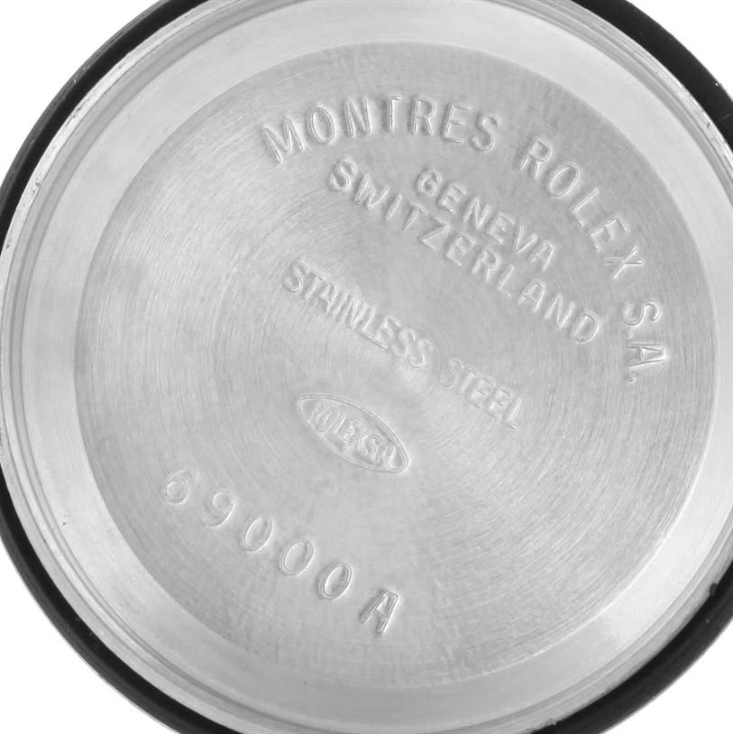 This image shows the inner side of the back case of a Rolex Datejust 69173 Women's Stainless Steel Champagne Dial 69173 Women's Stainless Steel Champagne Dial watch.