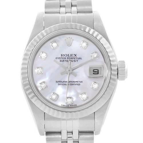 Photo of Rolex Datejust Ladies Mother of Pearl Diamond Dial Watch 79174